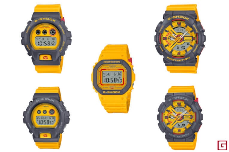 G-Shock Yellow Jason '90s Color Series DW-5610Y-9, DW-6900Y-9, GMD-S6900Y-9, GA-110Y-9A, GMA-S110Y-9A