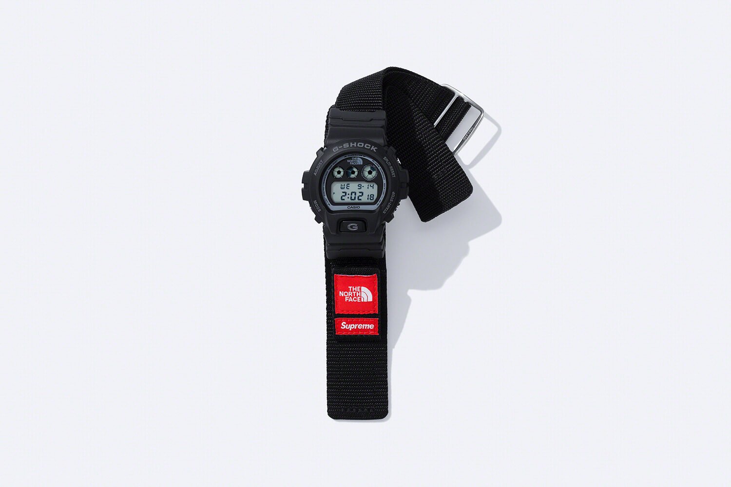 The Supreme x The North Face x G-Shock DW-6900 collaboration is 