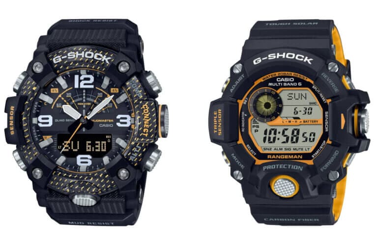 G-Shock Mudmaster GG-B100Y-1A and Rangeman GW-9400YJ-1 (Japan: GG-B100Y-1AJF and GW-9400YJ-1JF)