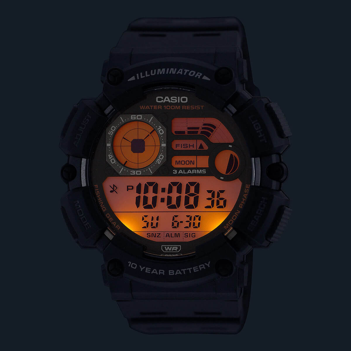 Casio updates Fishing Gear line with WS-1500H digital watch: 10-Year  Battery, Fishing Mode, Moon Data - G-Central G-Shock Fan Site