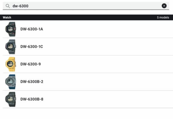 Discover G-Shock Archive Search