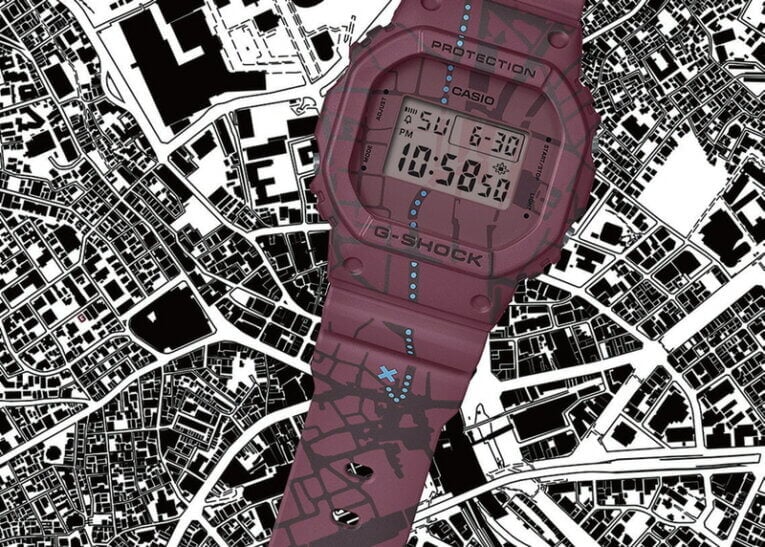 G-Shock DW-5600SBY-4JR Shibuya Map