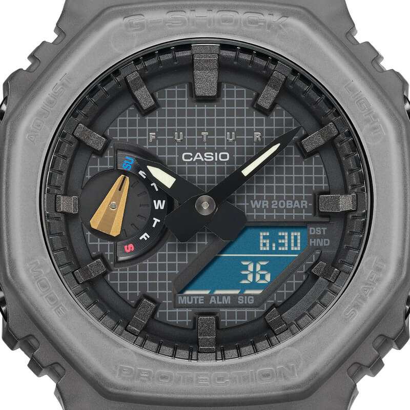 FUTUR x G-Shock GA-2100FT-8A skeleton gray collaboration with the