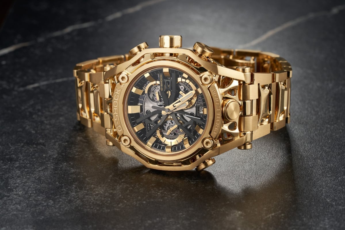 The one-of-one 18 karat gold G-Shock G-D001 sold for $400K at