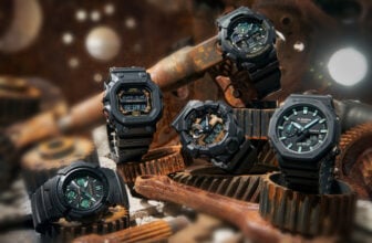 G-Shock Teal and Brown Rust Series includes the large digital GX-56RC-1 and 4 analog-digital models