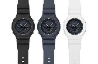 Everyone x G-Shock GAE-2100EV-1AJR Colors: Black, Navy Blue, White
