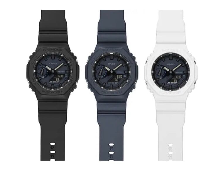 Everyone x G-Shock GAE-2100EV-1AJR Colors: Black, Navy Blue, White