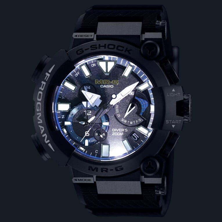 G-Shock MR-G Frogman MRG-BF1000R-1A Super Illuminator LED Light