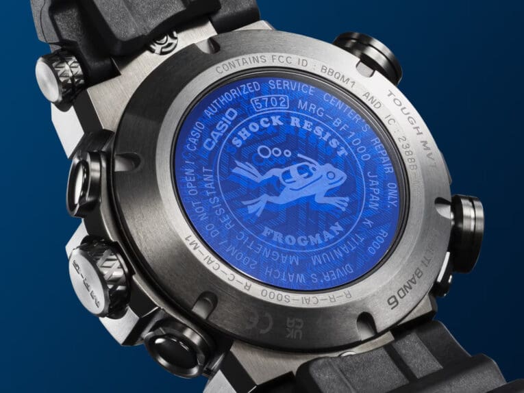 G-Shock MR-G Frogman MRG-BF1000R-1A Titanium and Sapphire Case Back