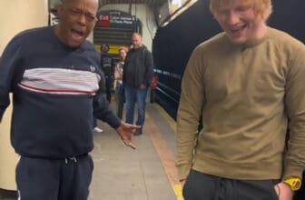 Ed Sheeran wearing G-Shock DW-6900 in New York City Subway