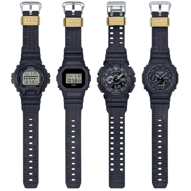 G-Shock Remaster Black 40th Anniversary: DW-6640RE-1, DWE-5657RE-1, GA-114RE-1A, GA-2140RE-1A