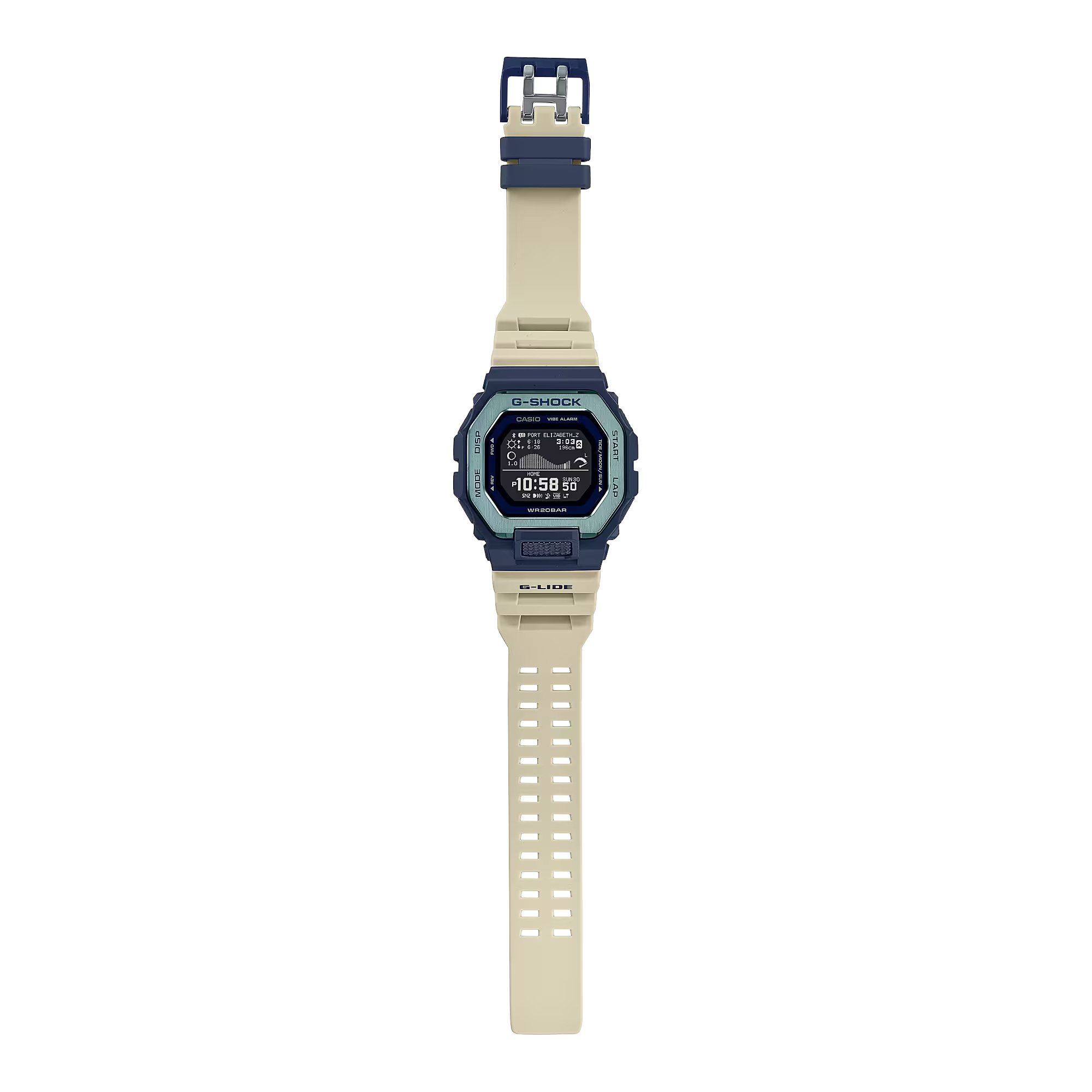 Casio G-Shock G-Lide GBX-100-8 - Orologio Digitale Da Surf Con Collegamento Smartphone - Grigio Sabbia