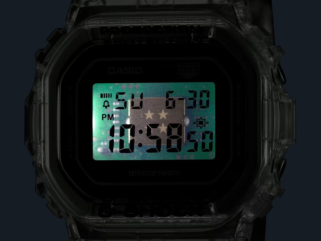 G-Shock Clear Remix Series features transparent components and