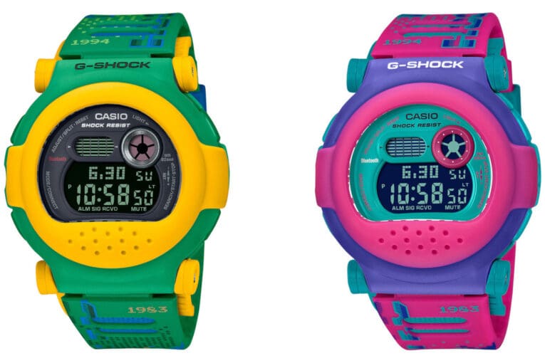 G-Shock G-B001RG Retro Game Series with removable capsule bezel and resin inner bezel