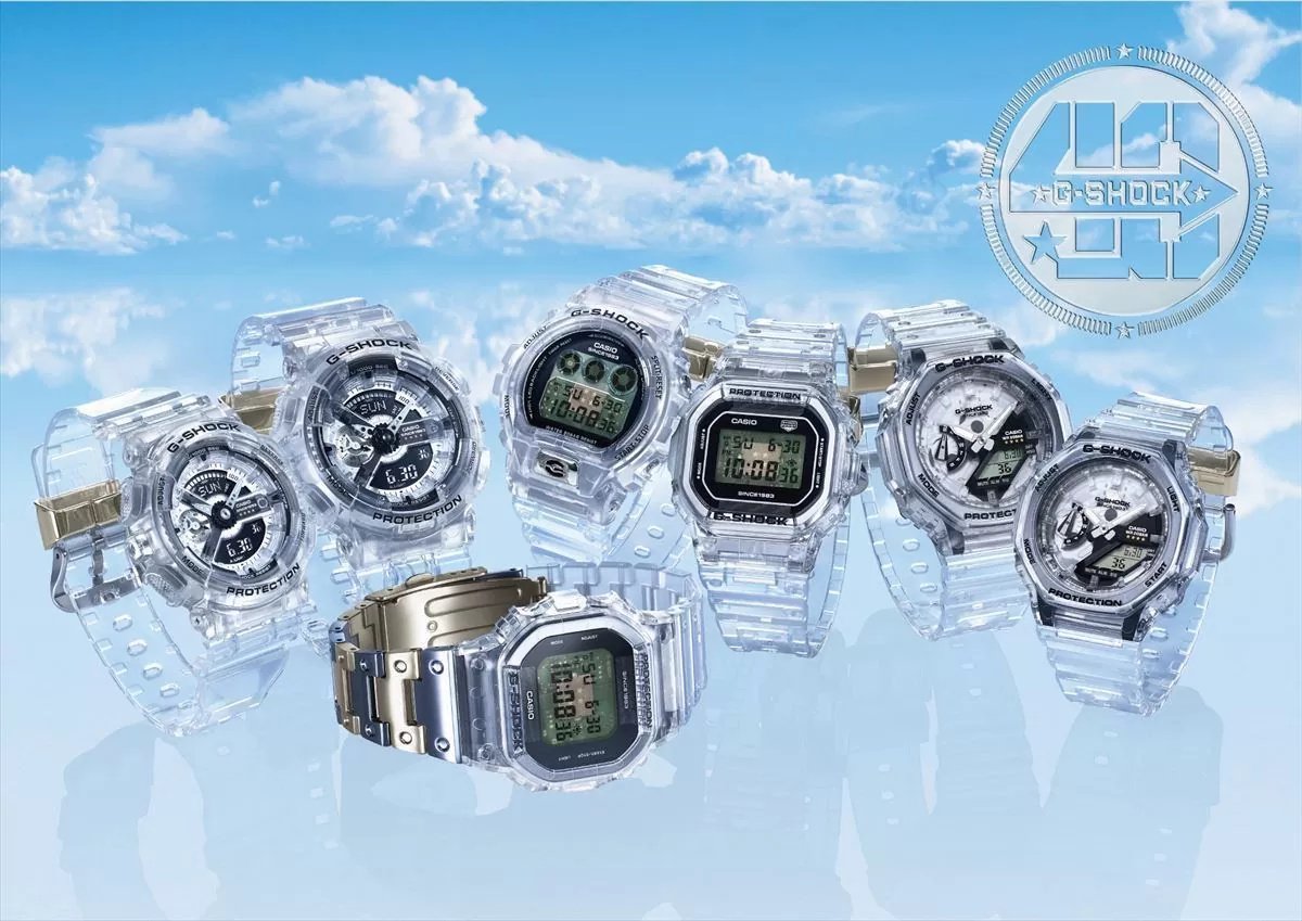 G-Shock Clear Remix Series features transparent components and