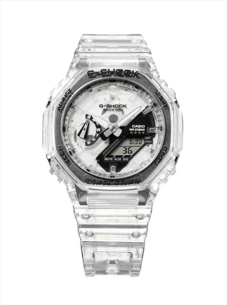 G-Shock Clear Remix Series features transparent components and 