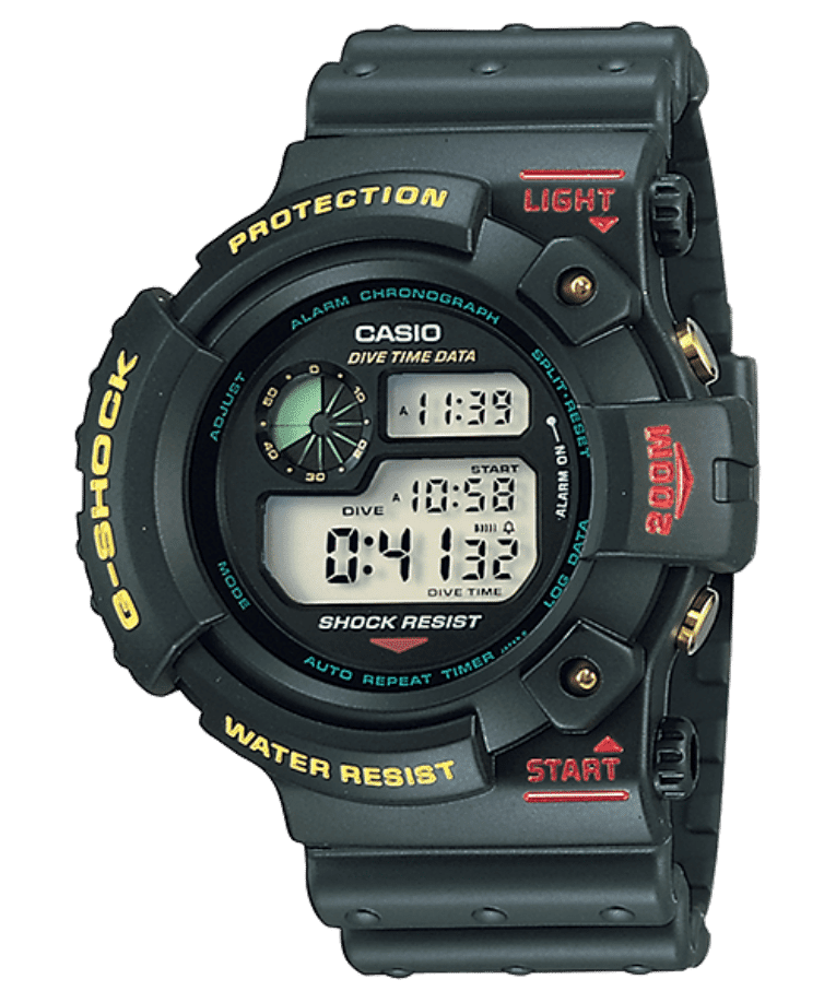GShock Frogman MRGBF1000E1A9 includes rubber and titanium bands and