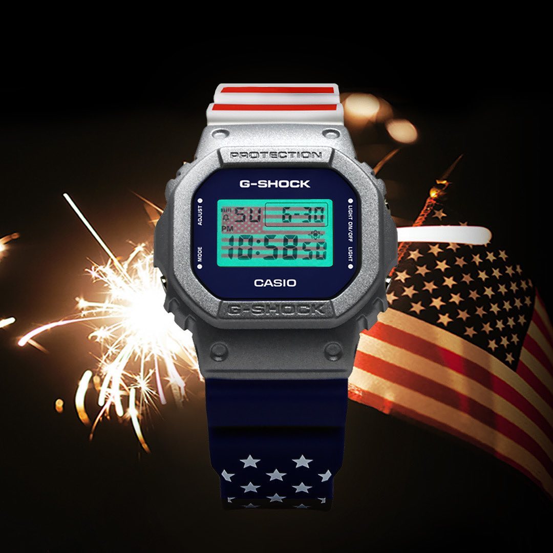 G-Shock DW5600US23-7 of July model with American flag design