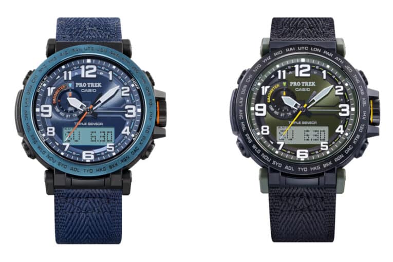 Casio Pro Trek PRG601YB-2 and PRG601YB-3 with cloth bands now available in the U.S.