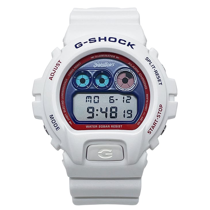Tokyo Yakult Swallows x G-Shock DW-6900' is a tricolor limited