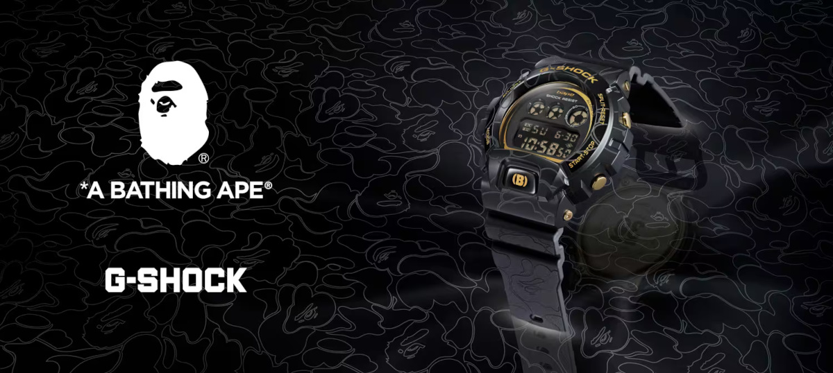 BAPE (A Bathing Ape) x G-Shock GM-6900BAPE-1 collaboration for ...