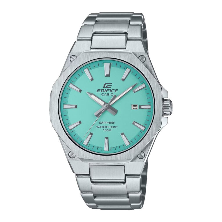 Casio Edifice EFR-S108D-2BV Slim Model for Men with Tiffany-like Turquoise Blue Dial
