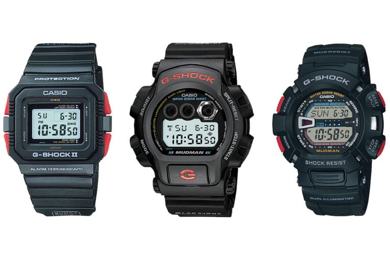 G-Shock II and Mudman Mud-Resistant Watches