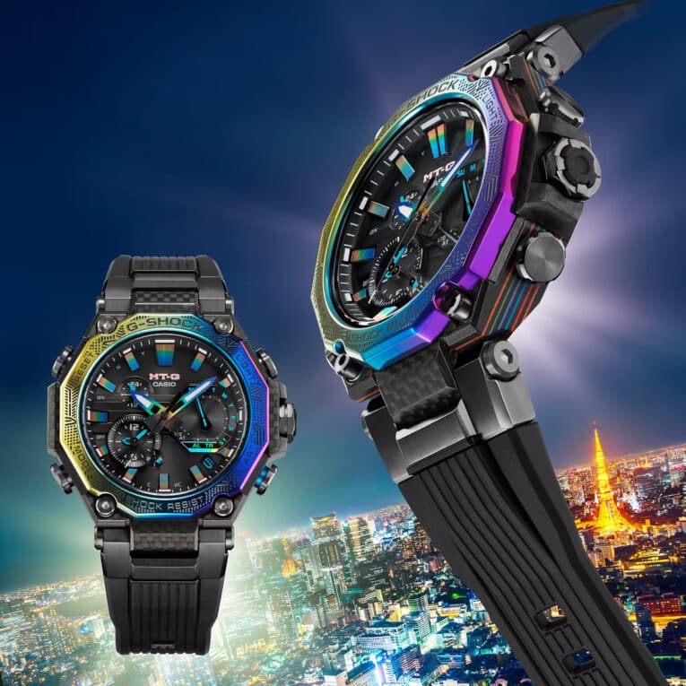 G-Shock MTG-B2000YR-1A Rainbow IP Bezel inspired by City Lights at Night