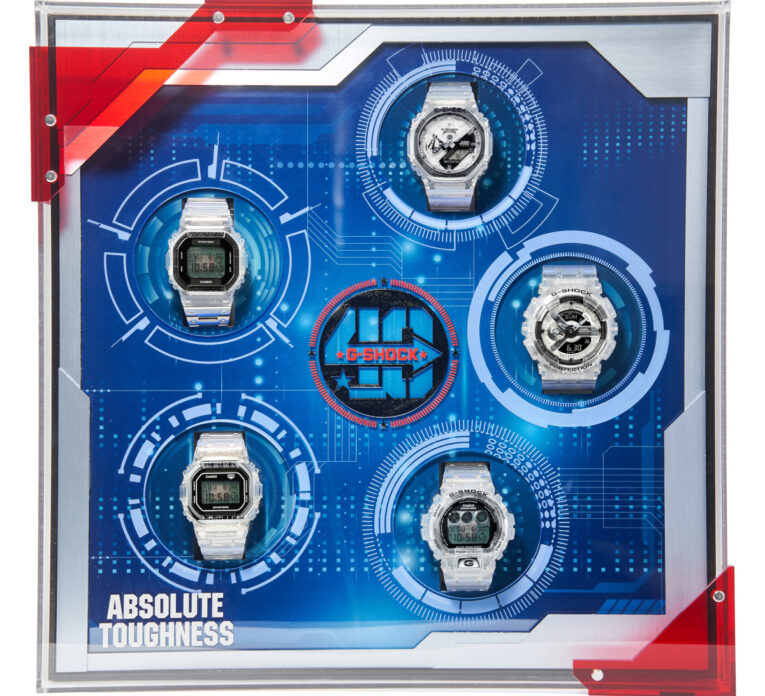 G-Shock GS-40 40th Anniversary Clear Remix Series Box Set with Displace Case
