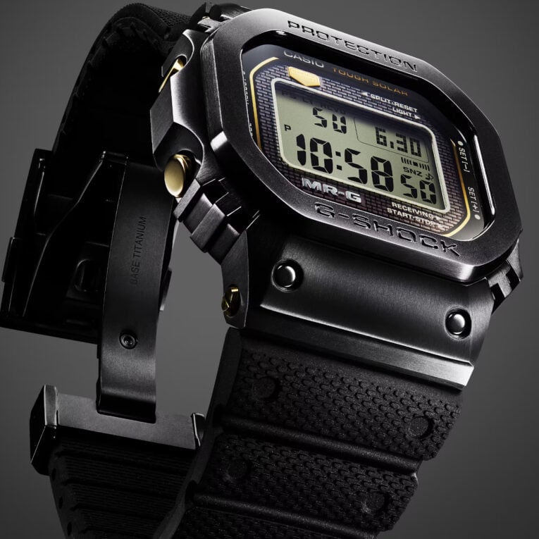 G-Shock MRG-B5000R-1 with Dura Soft fluoro rubber band