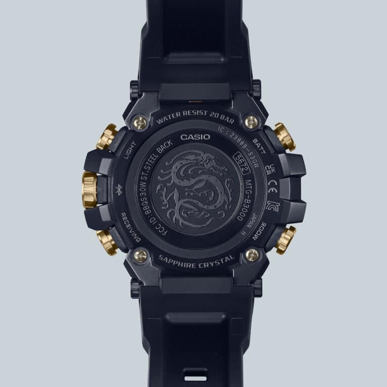 G-Shock MTG-B3000CXD-9A Case Back Dragon Engraving