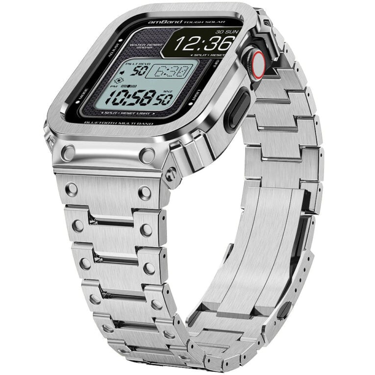 Amband Moving Fortress Pro Stainless Steel Apple Watch Case resembles G-Shock GMW-B5000
