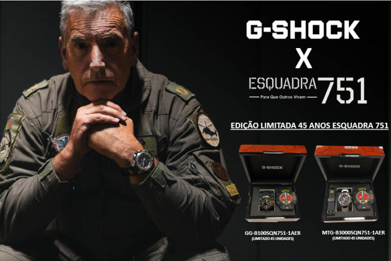 Esquadra 751 x G-Shock MTG-B3000SQN751 and GG-B100SQN751 Box Sets commemorate the 45th Anniversary of Portugal's famed Air Force unit