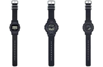 G-Shock Utility Black Series with Cordura Eco Band and Positive LCD Display: DW-5600BCE-1, GA-700BCE-1A, GA-2100BCE-1A
