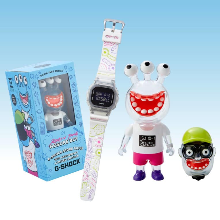 Robin Tang x G-Shock DW5600SKEGT10-SET with Hosuke Doll