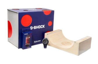G-Shock GA-B2100SBC Subcrew Collaboration Set with Fingerboard and Mini Halfpipe