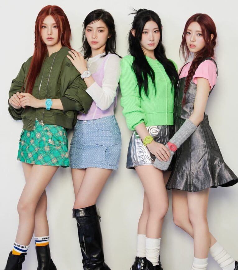 Itzy wearing G-Shock GMA-P2100