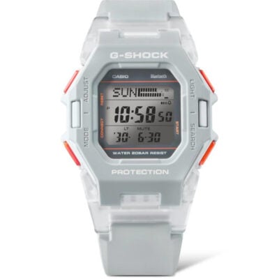 G-Shock GD-B500 Light Gray, Orange Buttons, Positive LCD Display