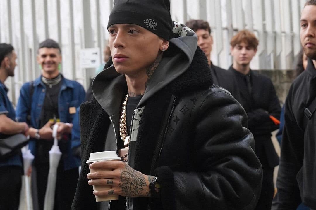 Central Cee wearing G-Shock DW-6900 at Paris Fashion Week