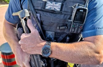 British Royal Protection Officer wearing G-Shock GM-B2100