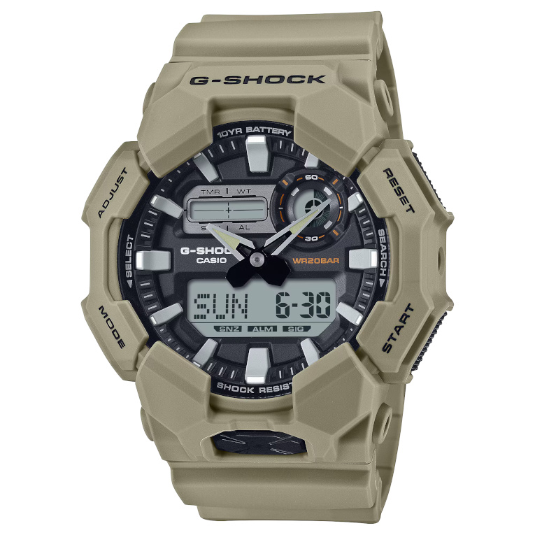 G-Shock GA-010 and GD-010: 'New Rugged Basic' Analog-Digital