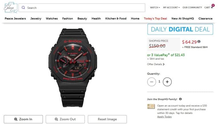Huge discounts on many G-Shock and Casio watches at ShopHQ