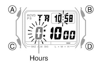 G-Shock Current Time Displayed in Timer Mode