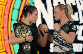 Alexa Grasso wearing G-Shock watch in UFC 306 Countdown standoff