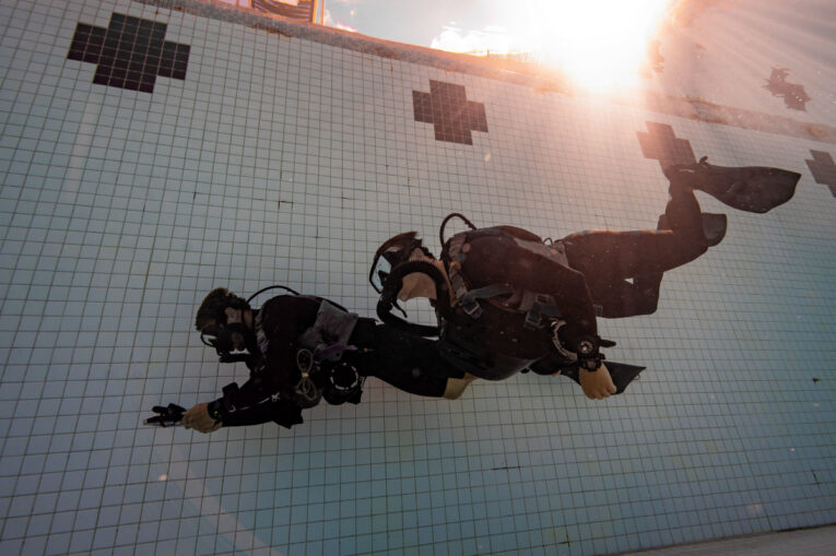 Naval Special Warfare operators wearing G-Shock DW9052 during dive training