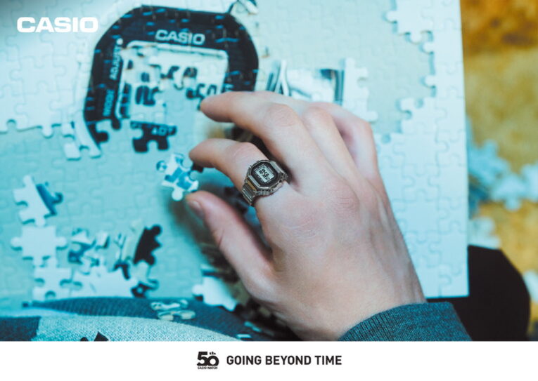 Casio CRW-001-1JR Ring Watch on Finger