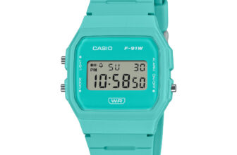 Casio F-91WB-2A2 in Tiffany-Like Blue