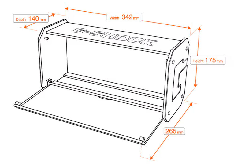 G-Shock Collection Display Set (GS-COLDISPSET) Measurements