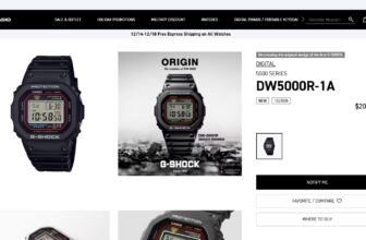 G-Shock DW5000R-1A price is $200 in U.S., now listed at Casio