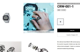 Casio CRW-001-1 Ring Watch Sold Out in Singapore